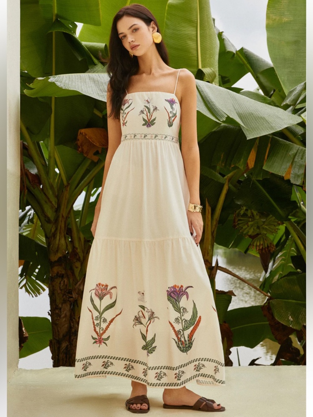 Commense Backless Pleated Floral Dress Size Medium NWT - Picture 3 of 10